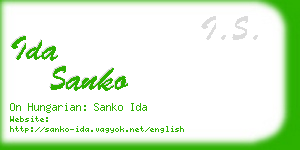 ida sanko business card